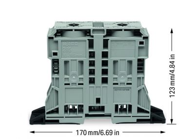 2-conductor through terminal block185 mm², gray