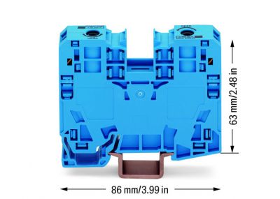 2-conductor through terminal block35 mm², blue