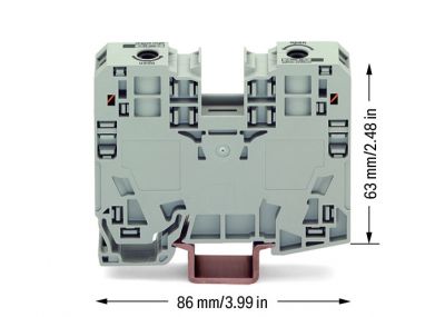 2-conductor through terminal block35 mm², gray