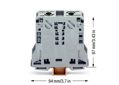 2-conductor through terminal block50 mm², gray