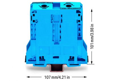 2-conductor through terminal block95 mm², blue