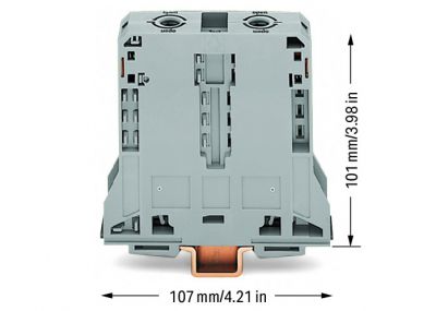 2-conductor through terminal block95 mm², gray