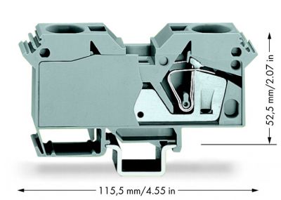 2-conductor through terminal block35 mm², gray