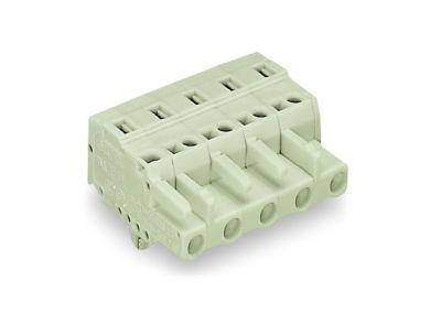 1-conductor female plug100% protected against mismating, light gray