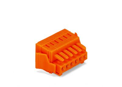 1-conductor female plug100% protected against mismating, orange