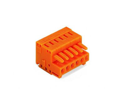 1-conductor female plug100% protected against mismating, orange