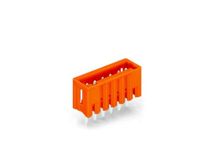 THT male header1.0 x 1.0 mm solder pin straight, orange