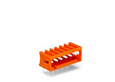 THT male header1.0 x 1.0 mm solder pin angled, orange