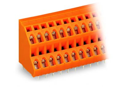 Double-deck PCB terminal block2.5 mm² Pin spacing 5.08 mm 2x3-pole, orange