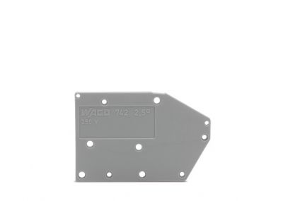 End platesnap-fit type 1.5 mm thick, gray