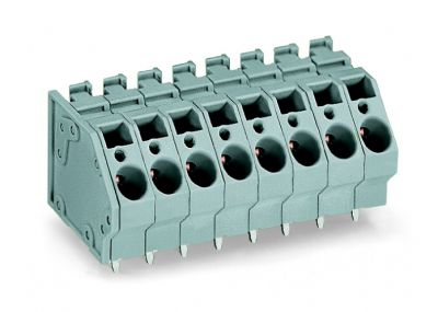 PCB terminal block6 mm² Pin spacing 7.5 mm 2-pole, gray