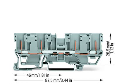 4-pin carrier terminal blockgray