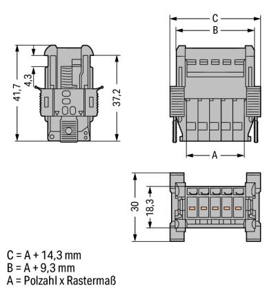 1-conductor male connectorgray