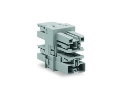 3-way distribution connector2-pole Cod. B, gray