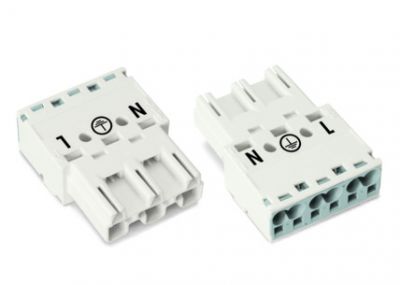 Socket3-pole, white