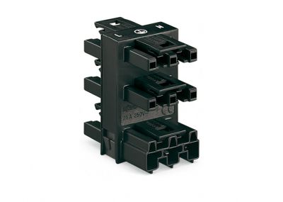 5-way distribution connector3-pole Cod. A, black