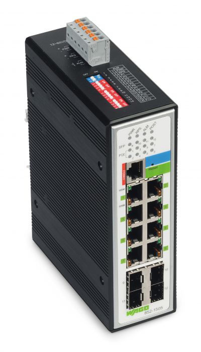 Industrial-Managed-Switch8-Port 1000BASE-T 4-Slot 1000BASE-SX/LX, metallic black