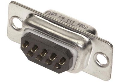 25 way S Cup Male Ferrite Wout